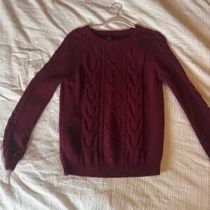 Forever 21 Cable Knit Women’s Sweater - Burgundy